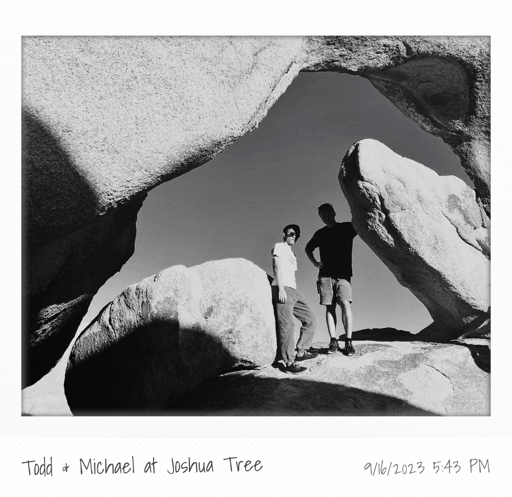 Todd & Michael at Joshua Tree